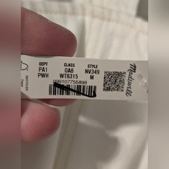 Madewell Denim Midi Sundress Scoopneck Sleeveless White Size M NWT Vacation - Picture 8 of 10